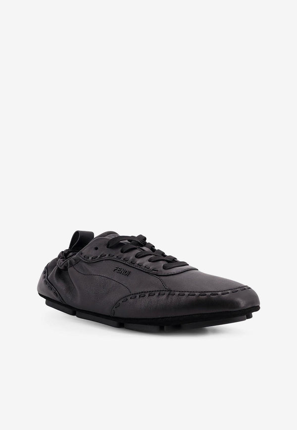 Fendi Fit Leather Sneakers Black 7E1799AE86F0ABB_Neronero_34276962
