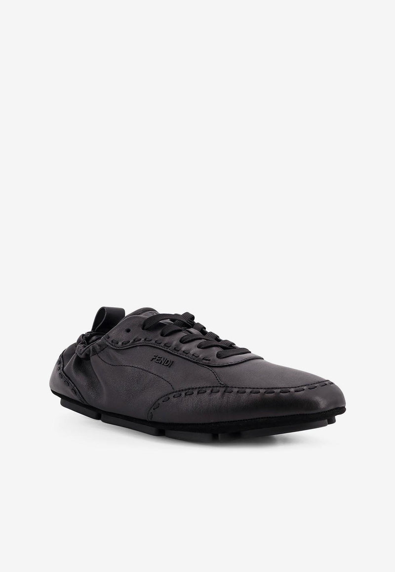 Fendi Fit Leather Sneakers Black 7E1799AE86F0ABB_Neronero_34276962