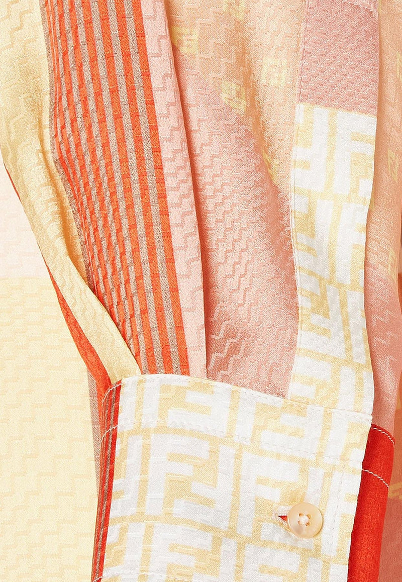 Fendi Patchwork Printed Long-Sleeved Shirt Multicolor FS8274AUQMF1SAW_Bahamas25_34276948