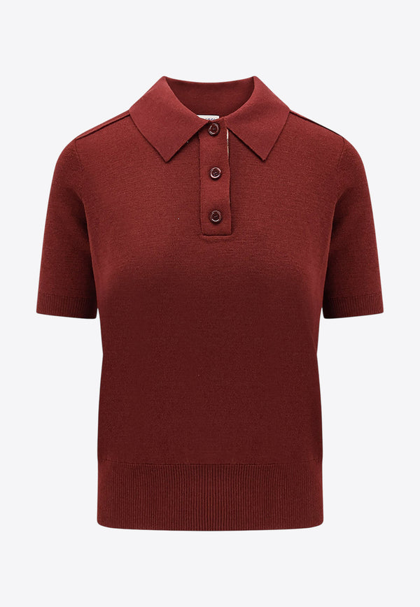 Burberry Wool Knit Polo T-shirt Bordeaux 8112167C3081_BOX_34275699