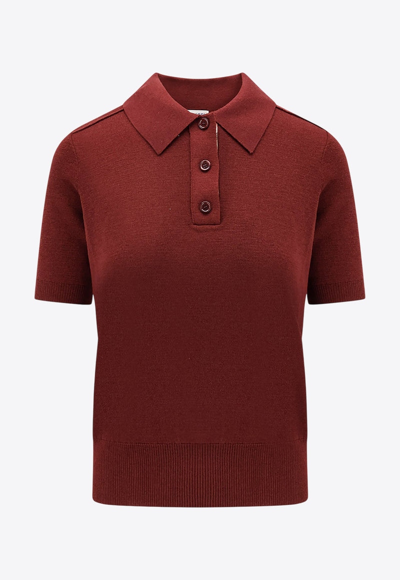 Burberry Wool Knit Polo T-shirt Bordeaux 8112167C3081_BOX_34275699