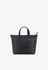 Fendi Small FF Logo Grained Leather Tote Bag Black 7VA658APDRF0GXN_NEROPALLADIO_34276927