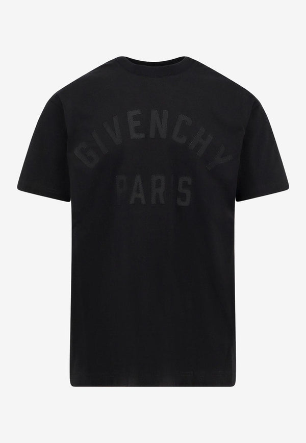 Givenchy Logo Embroidered T-shirt Black BM71NK3YRS001_Black_34275625