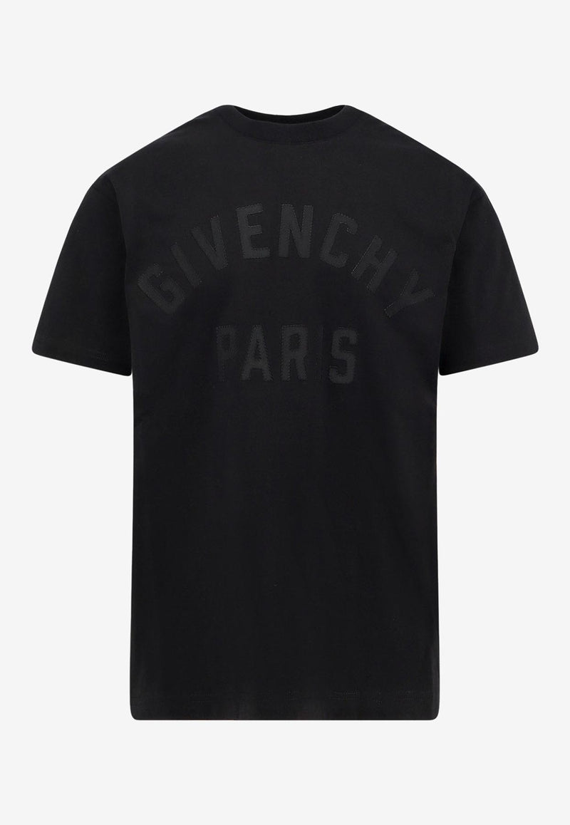 Givenchy Logo Embroidered T-shirt Black BM71NK3YRS001_Black_34275625