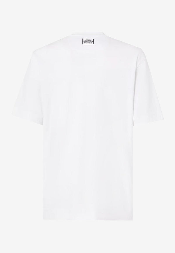 Fendi FF Postcard Logo Patch T-shirt White FY1319AV0HF0QA0_White_34276960