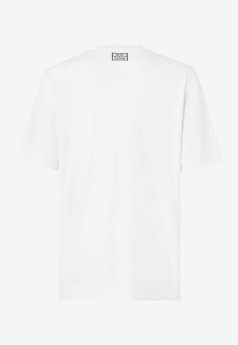 Fendi FF Postcard Logo Patch T-shirt White FY1319AV0HF0QA0_White_34276960