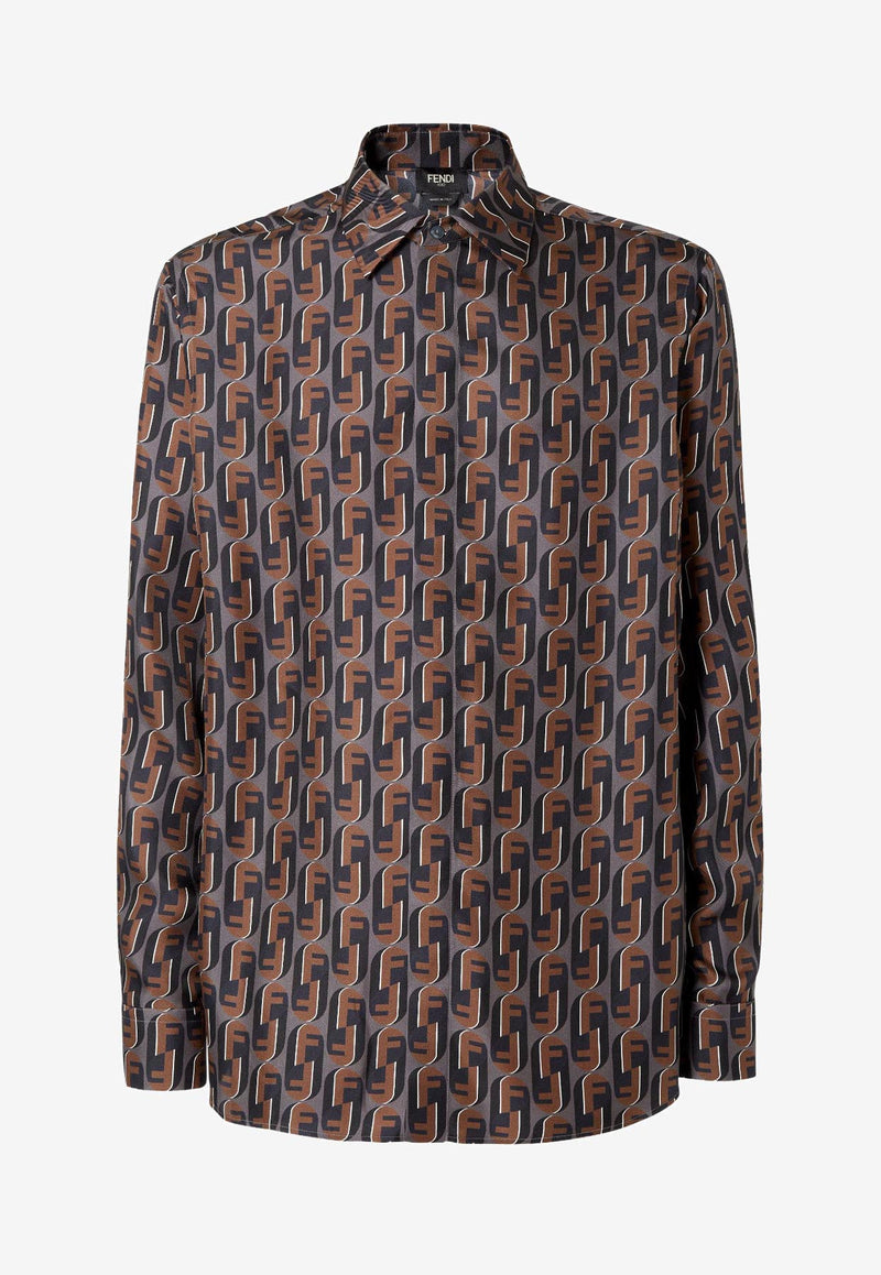 Fendi Fendinity Print Silk Long-Sleeved Shirt Multicolor FS1319AVDBF1TRS_Peltroblu_34276936