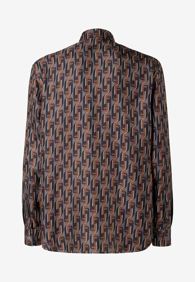 Fendi Fendinity Print Silk Long-Sleeved Shirt Multicolor FS1319AVDBF1TRS_Peltroblu_34276936