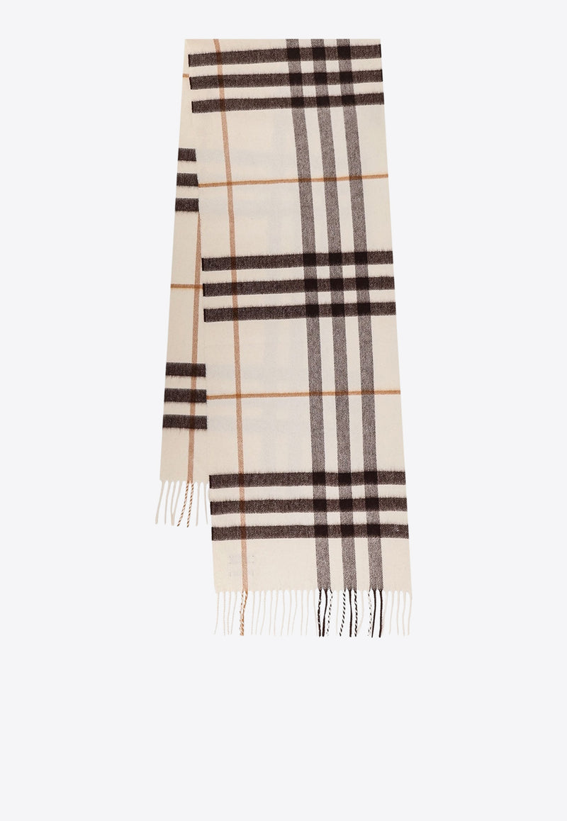 Burberry Checked Cashmere Scarf Cream 8112634A4486_Pebblewhite_34275716