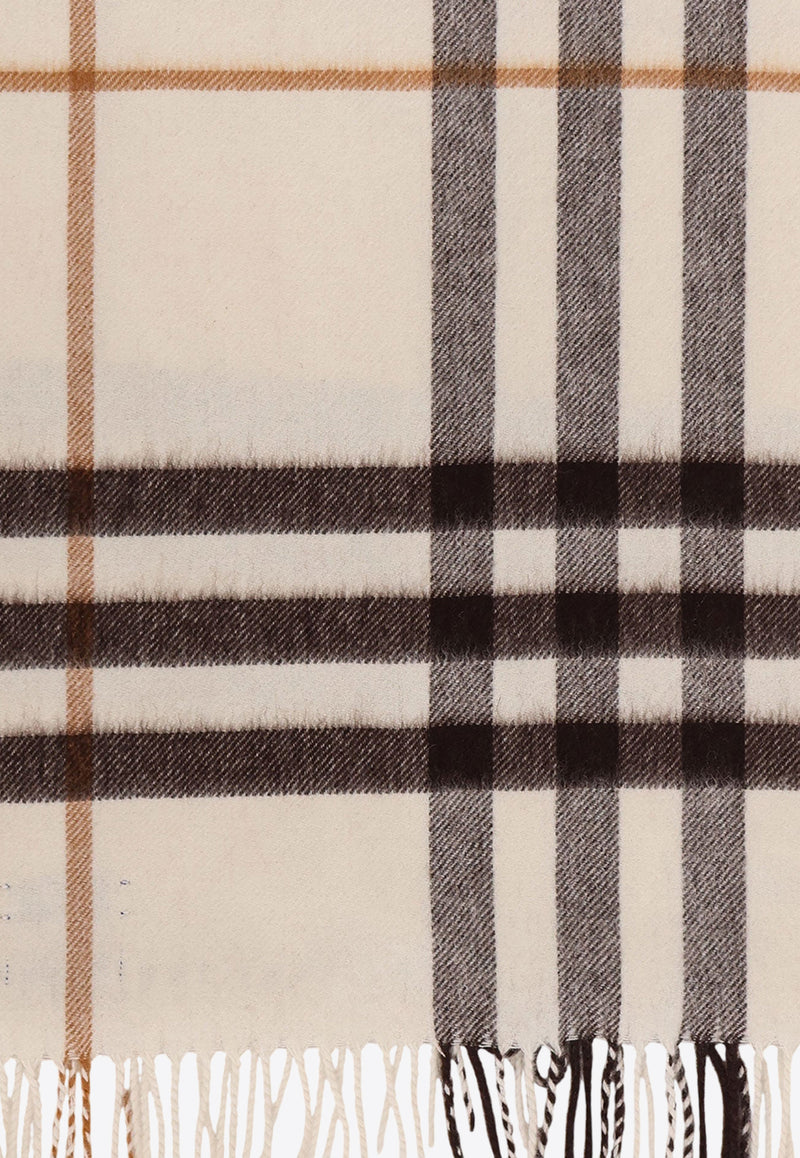 Burberry Checked Cashmere Scarf Cream 8112634A4486_Pebblewhite_34275716