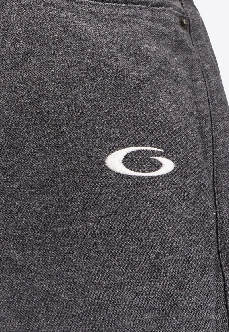 Balenciaga Trompe L'Oeil Wide-Leg Denim Pants Gray 838695TSWB31140_CLASSIC_34275580