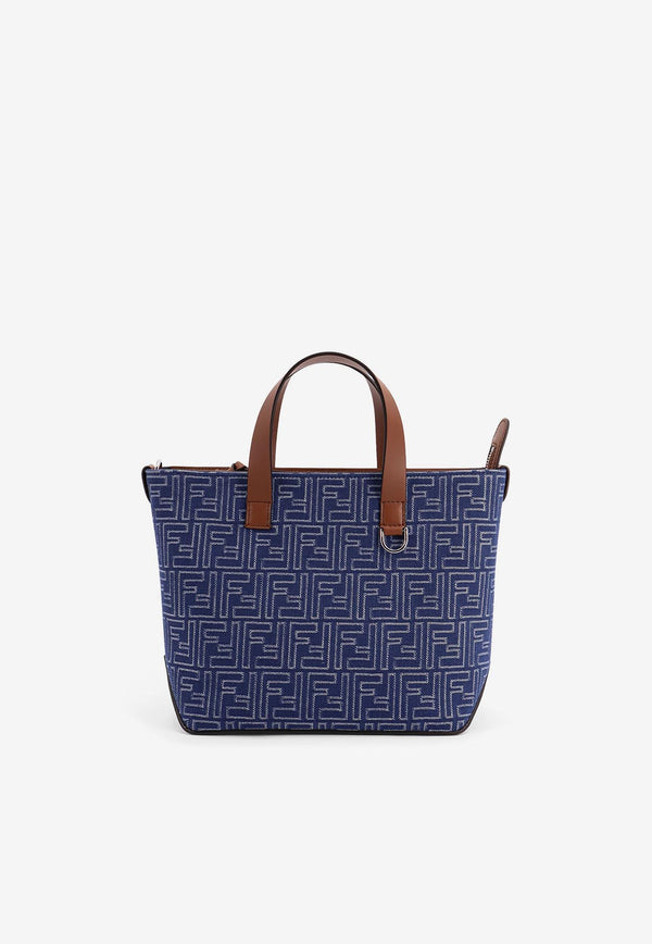 Fendi Small FF Jacquard Denim Tote Bag Denim 7VA658AUGOF1SCG_STONE_34276959