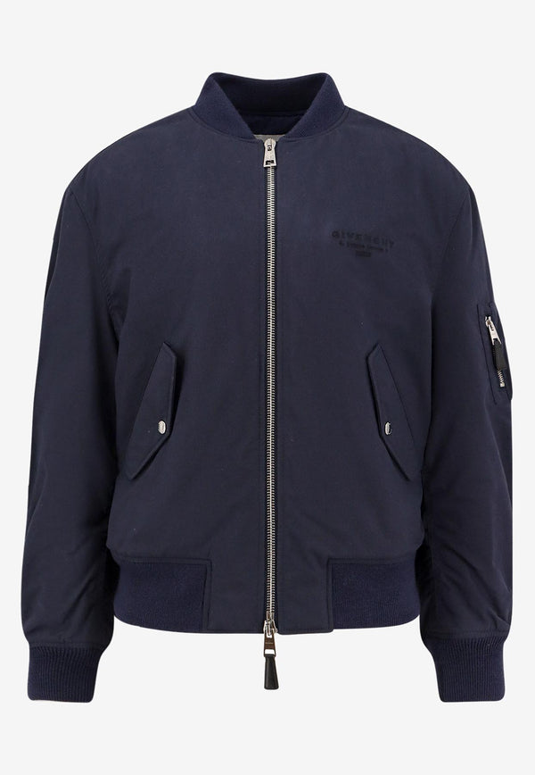 Givenchy Zip-Up Bomber Jacket Blue BM01CQ164Z410410_Blue_34275569