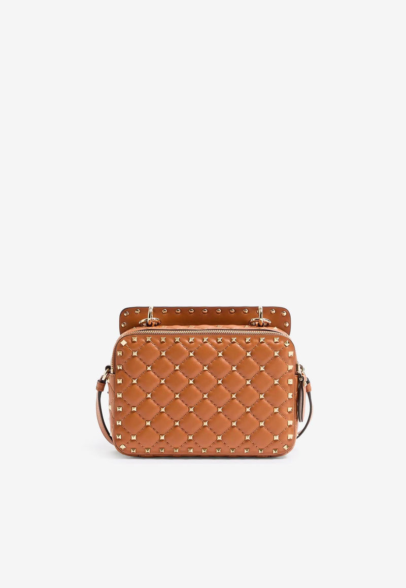 Valentino Rockstud Spike Leather Shoulder Bag Brown 6W2B0Q94NAPWU1_Black_34275705