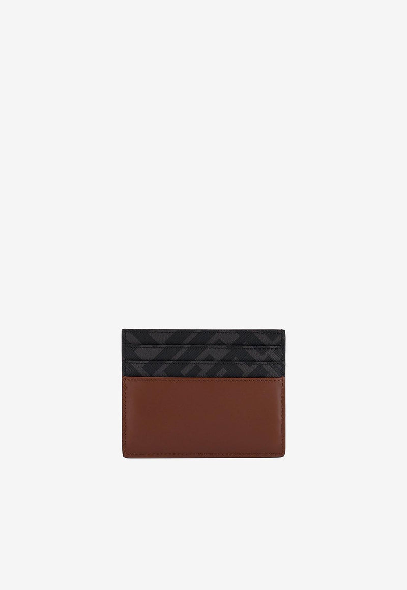 Fendi FF Squared Leather and Canvas Cardholder Brown 7M0164AFF2F1SCD_Durk nut_34276919