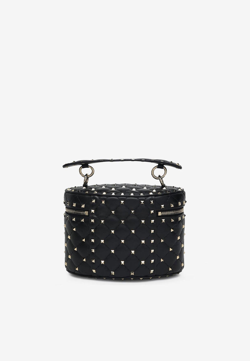 Valentino Rockstud Spike Leather Vanity Bag Black 6W2B0Q93NAP0NO_Black_34275591
