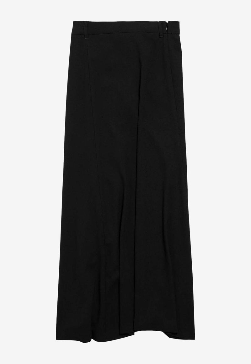 Balenciaga Knotted Crepe Maxi Skirt Black 838761TSO031000_Black_34275568