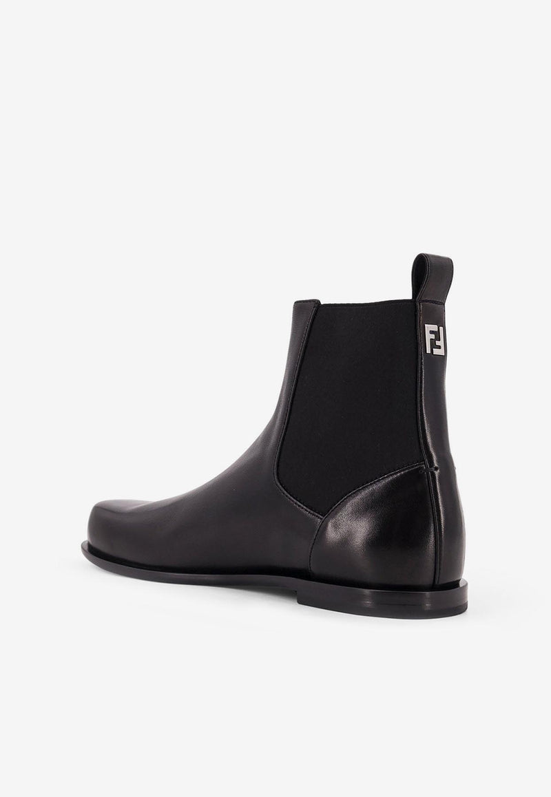 Fendi FF Squared Nappa Leather Chelsea Boots Black 7U1787AUJKF0ABB_Neronero_34276973