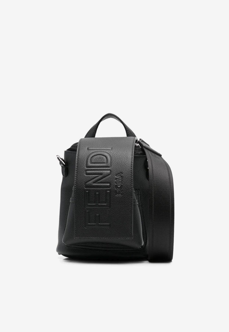 Fendi Mini Strike Cher Messenger Bag Black 7VZ086AMAC_F0GXN_NEROPALLADIO_34276965