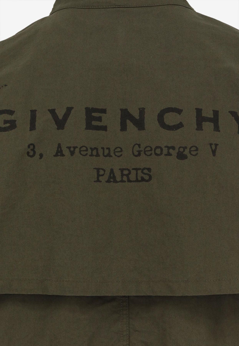 Givenchy Stamped Logo Long Parka Khaki BM01D1164Z305305_KHAKI_34275581