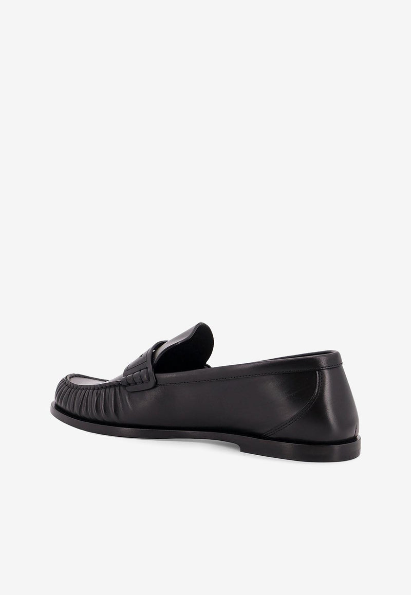 Saint Laurent Laurent Leather Loafers Black 820618AAELH1000_Black_29853314