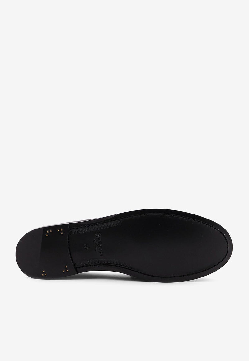 Saint Laurent Laurent Leather Loafers Black 820618AAELH1000_Black_29853314