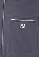 Fendi FF Logo Zip-Up Jacket Blue FW1393AUVIF0PTH_Blue_34276918