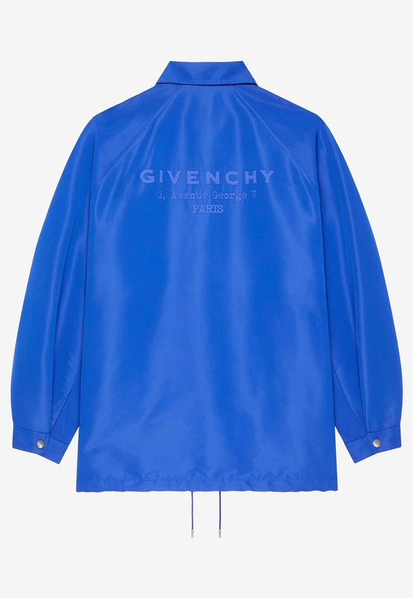 Givenchy Logo Stamped Jacket Blue BM01DW166P422422_Electric blue_34275603