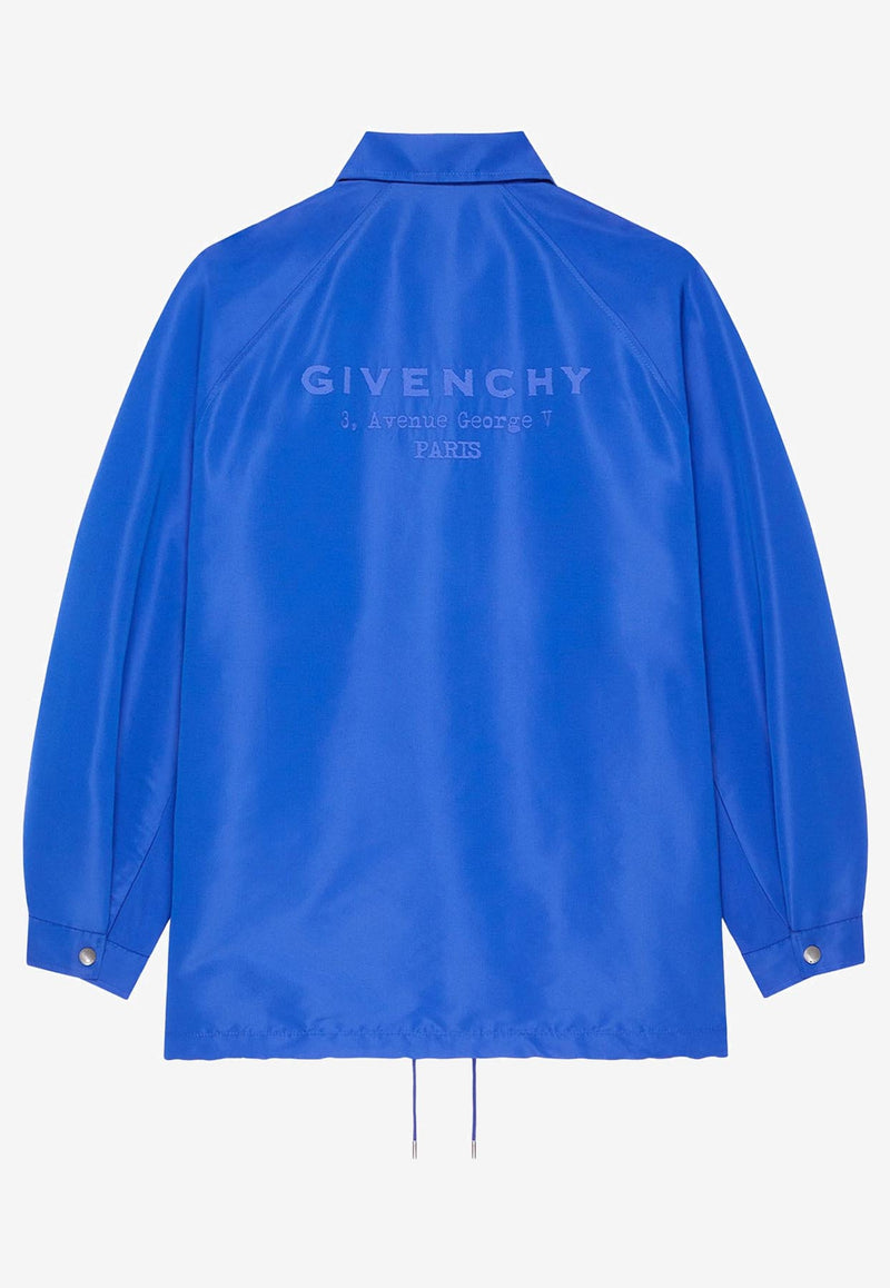 Givenchy Logo Stamped Jacket Blue BM01DW166P422422_Electric blue_34275603