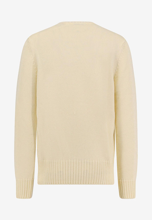 Givenchy Logo Embossed Crewneck Sweater Beige BM90W04YNM150150_Beige_34275655