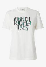 Fendi Fendi Roma 1925 Print T-shirt White FS7254AVF9F08QQ_OFFWHITE_34276938