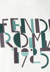 Fendi Fendi Roma 1925 Print T-shirt White FS7254AVF9F08QQ_OFFWHITE_34276938