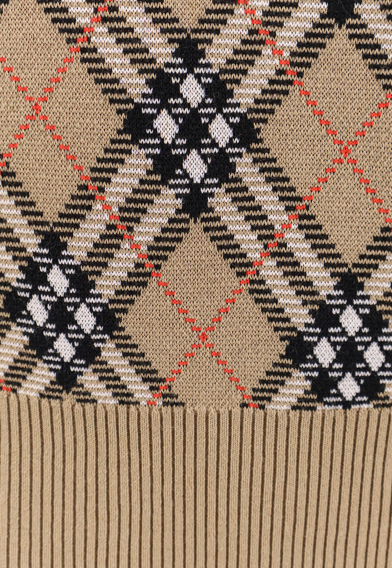 Burberry Signature Check Wool Sweater Beige 8110514C1309_SAND_34275683