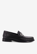 Fendi FF Logo Calf Leather Loafers Black 7D1804TDKF0QA1_Black_34276925
