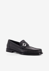 Fendi FF Logo Calf Leather Loafers Black 7D1804TDKF0QA1_Black_34276925