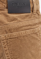 Saint Laurent Clyde Corduroy Straight-Leg Pants Brown 705103Y29IA2423_FALL BEIGE_29850609