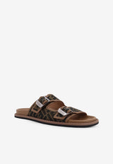 Fendi FF Jacquard Slides Brown 7X1604AJZFF1ICN_Tabacconerosand_34276940