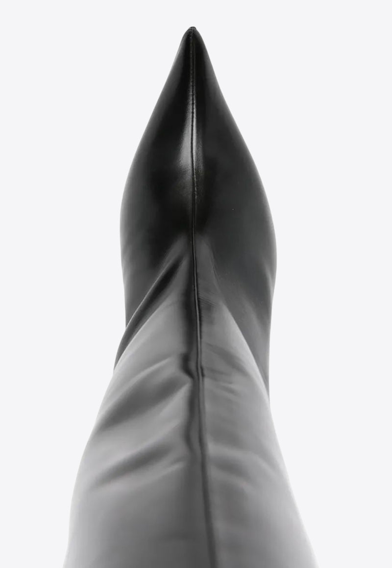 The Attico Lea 65 Leather Knee-High Boots Black 251WSH00879LBT019AA_100