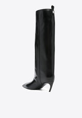 The Attico Lea 65 Leather Knee-High Boots Black 251WSH00879LBT019AA_100