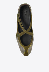 The Attico Floor 01 Ballet Flats Khaki 251WSH00871MIX062AA_828