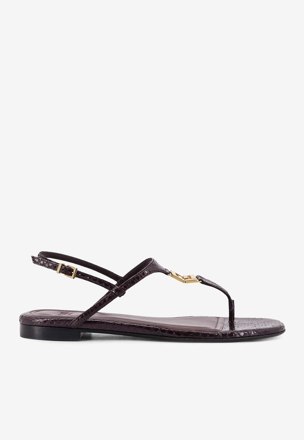 Fendi FFold Ayers Flat Thong Sandals Purple 8Y8713AUEEF1SIZ_BLACK PURPLE_29850113