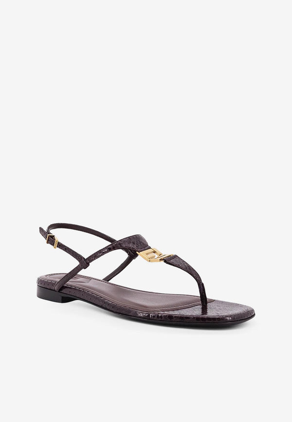 Fendi FFold Ayers Flat Thong Sandals Purple 8Y8713AUEEF1SIZ_BLACK PURPLE_29850113