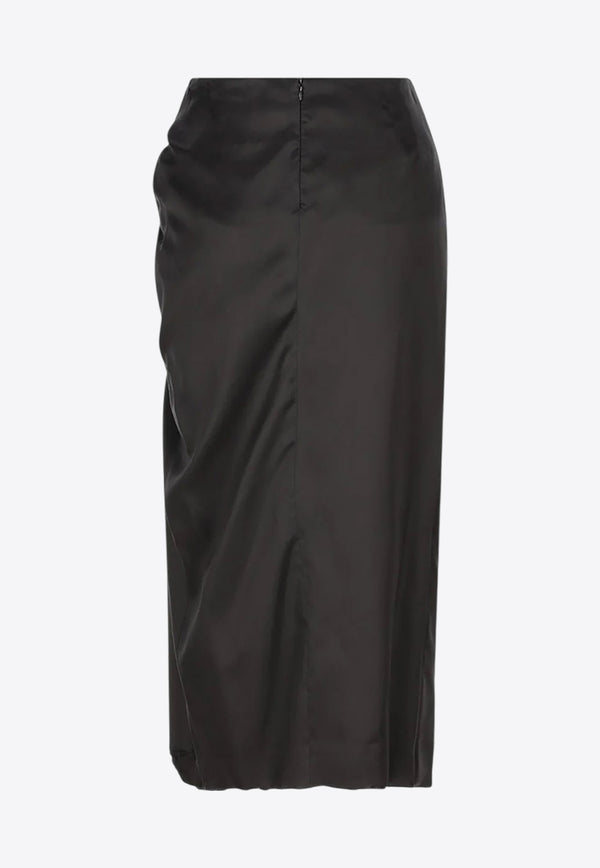Balenciaga Knotted Midi Skirt Black 831248TSO91_1000_Black_32772858