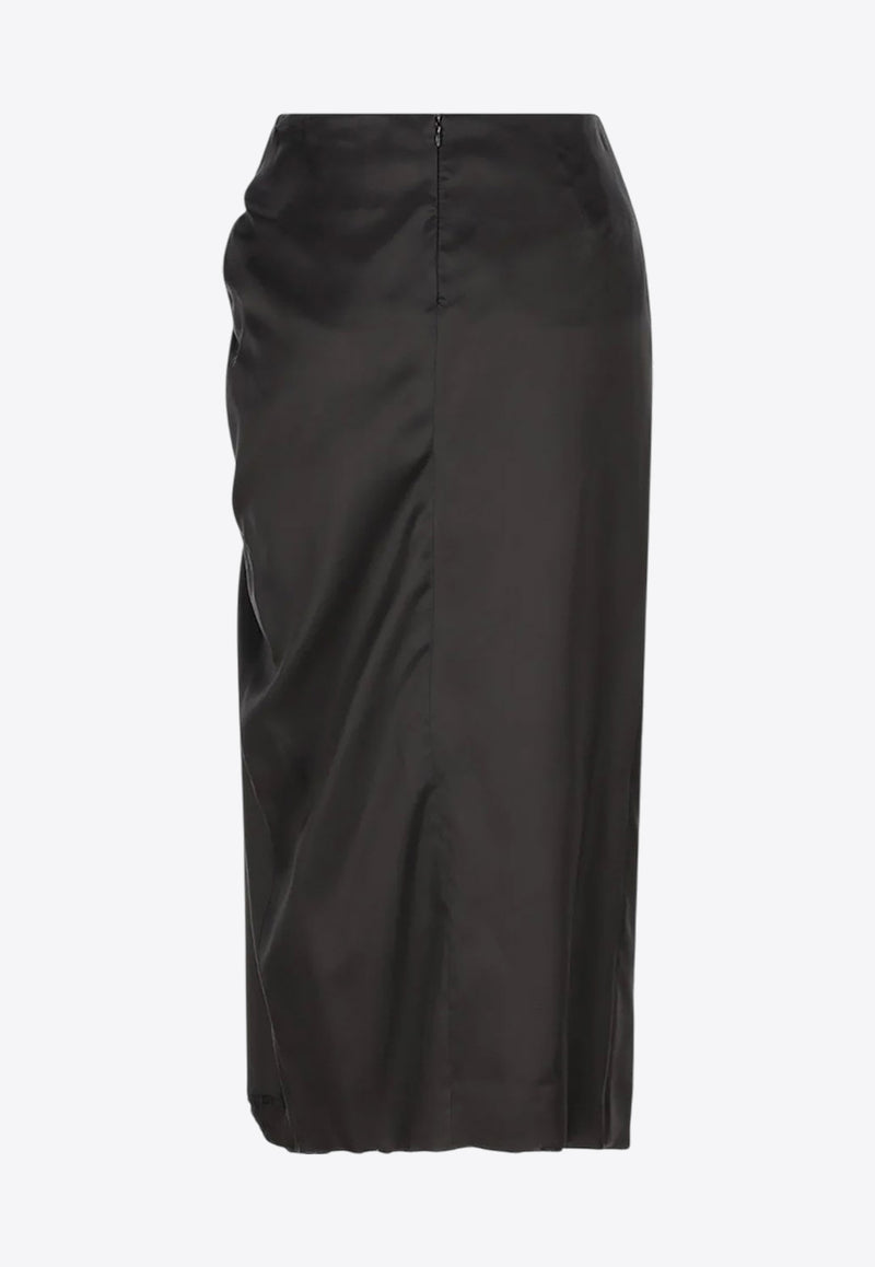 Balenciaga Knotted Midi Skirt Black 831248TSO91_1000_Black_32772858