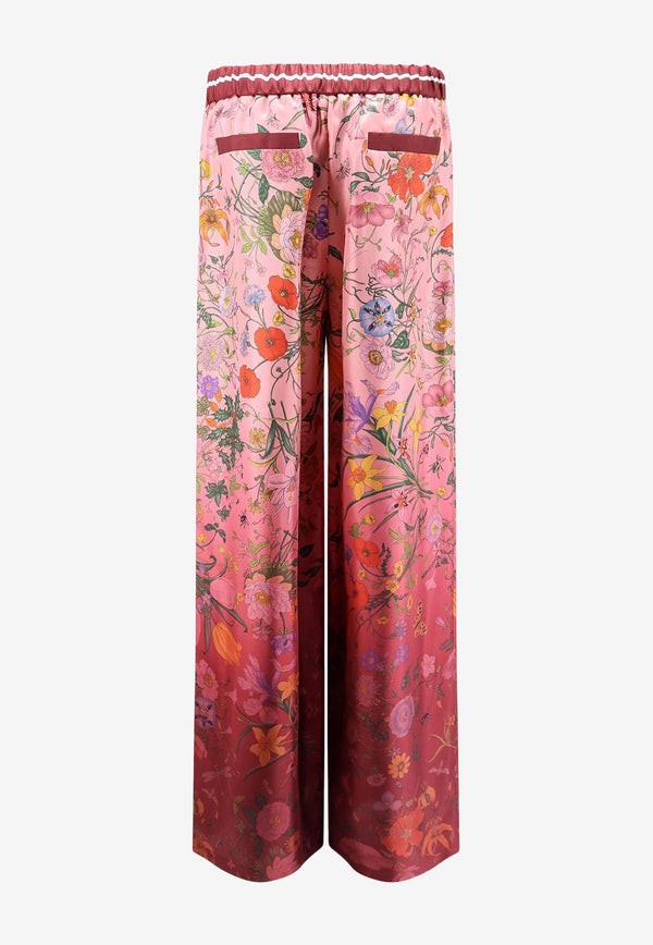 Gucci Floral Print Silk Pants Multicolor 837980Z7AUH5057_PINK/ROSSO ANCORA/MC_29850583