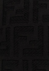 Fendi FF Jacquard Crewneck Sweater Black FZX091AUW0F0QA1_Black_29851969