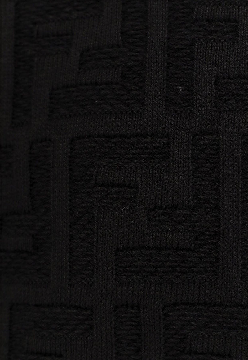 Fendi FF Jacquard Crewneck Sweater Black FZX091AUW0F0QA1_Black_29851969