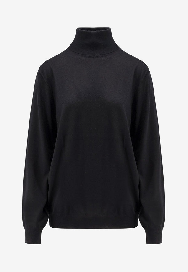 Brunello Cucinelli Ribbed High-Neck Sweater Black M2300103CH101_NERO GRIGIO SCURO_30005273