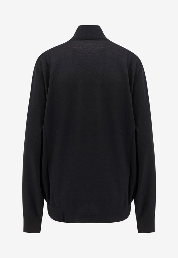 Brunello Cucinelli Ribbed High-Neck Sweater Black M2300103CH101_NERO GRIGIO SCURO_30005273