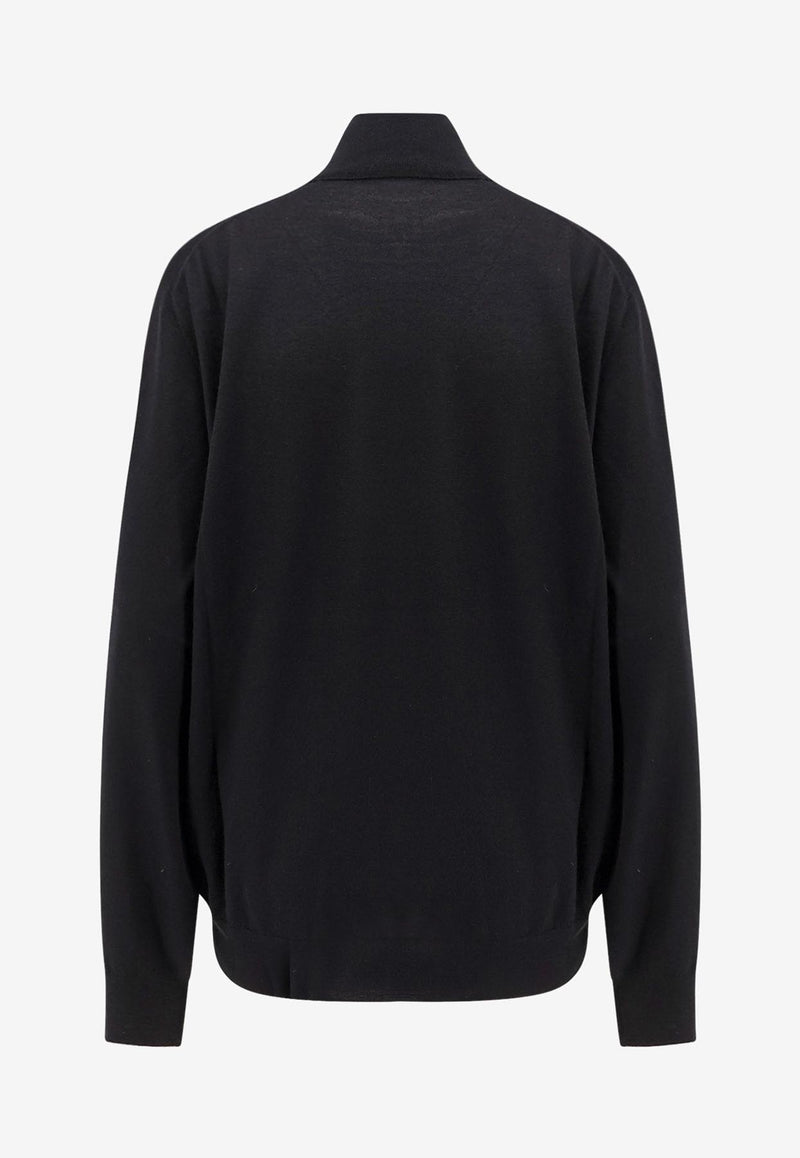 Brunello Cucinelli Ribbed High-Neck Sweater Black M2300103CH101_NERO GRIGIO SCURO_30005273